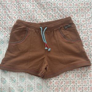 Matilda Jane Brown Girls' Shorts with Blue Drawstring